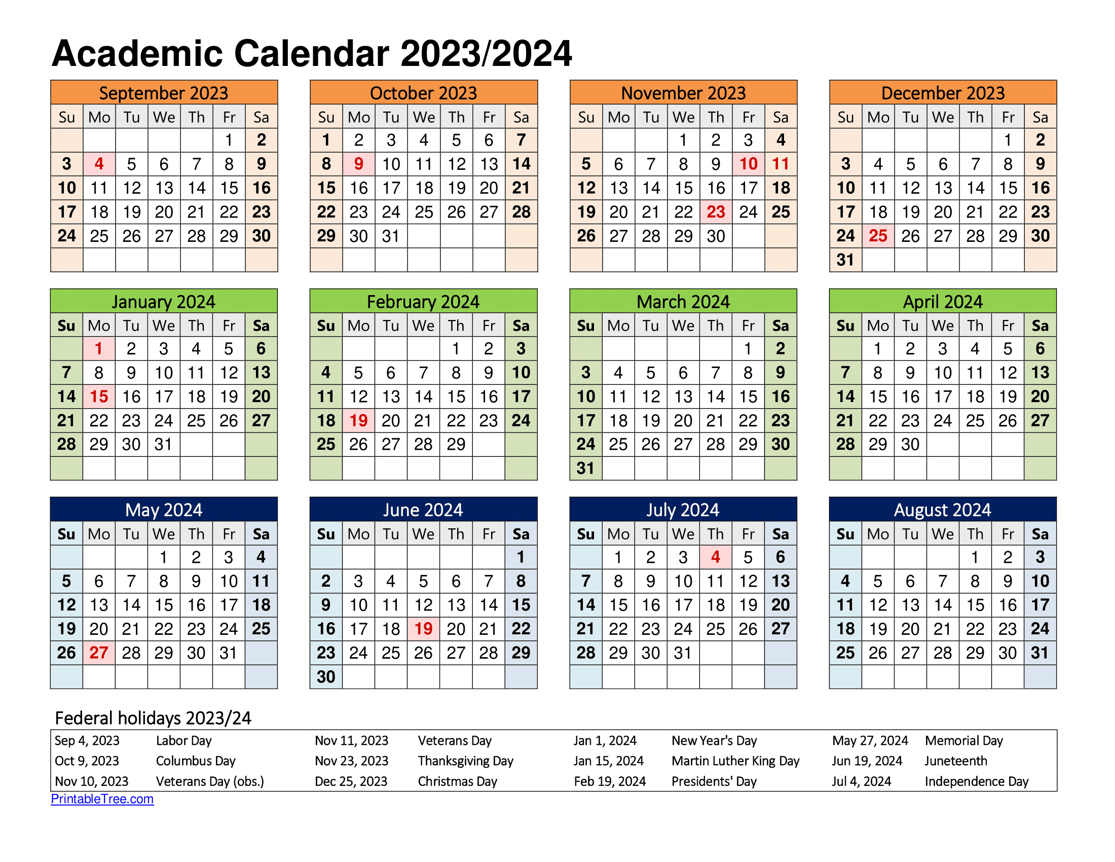 3 Year Calendar 2023 To 2025 Printable