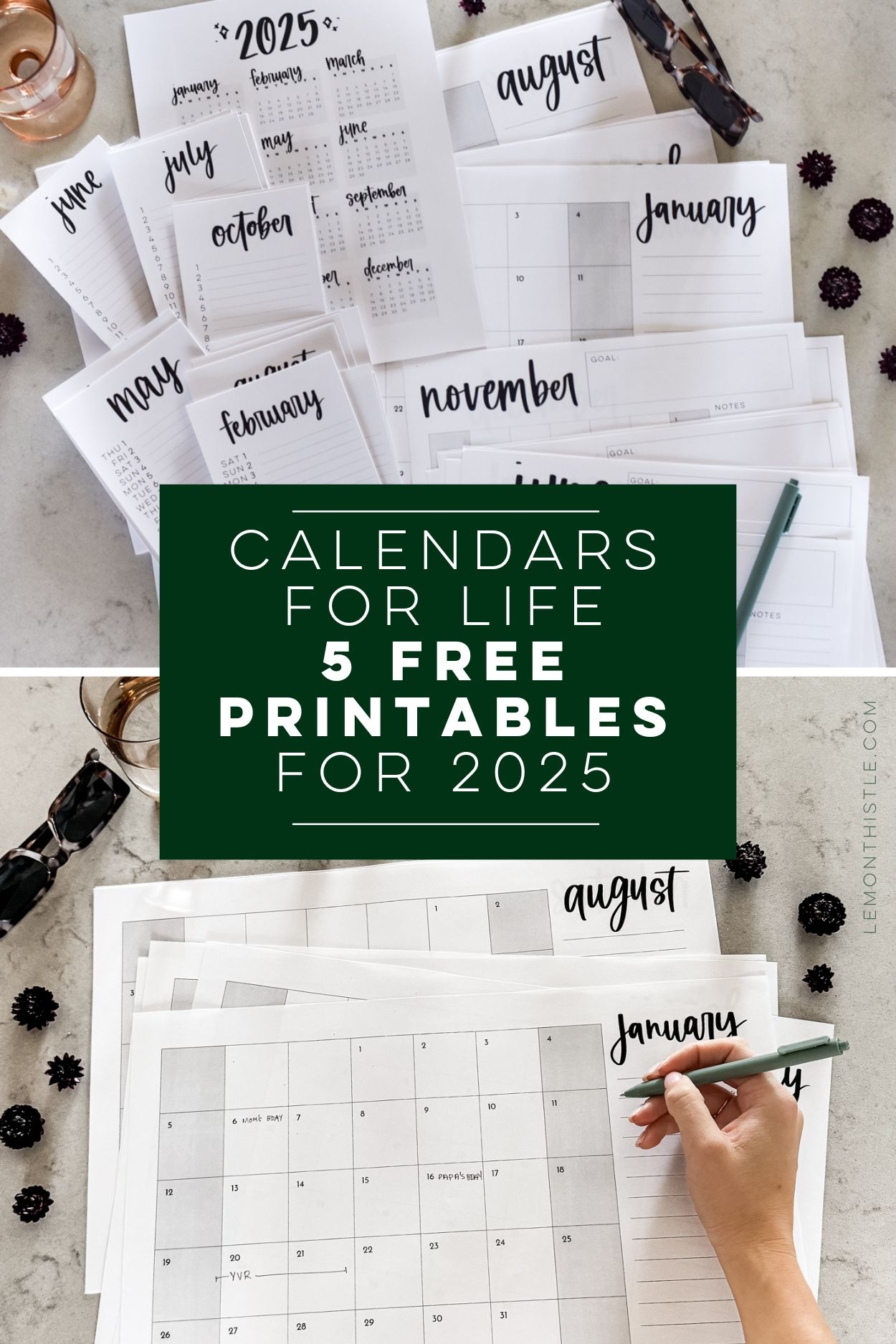 Free Printable 4x6 2025 Calendar