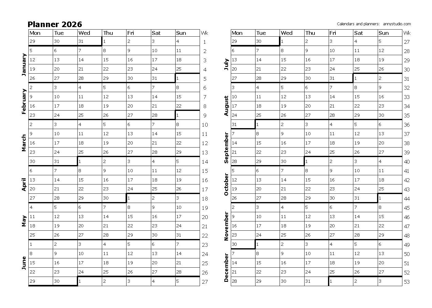 Free Printable 2025 And 2026 Calendar Planner