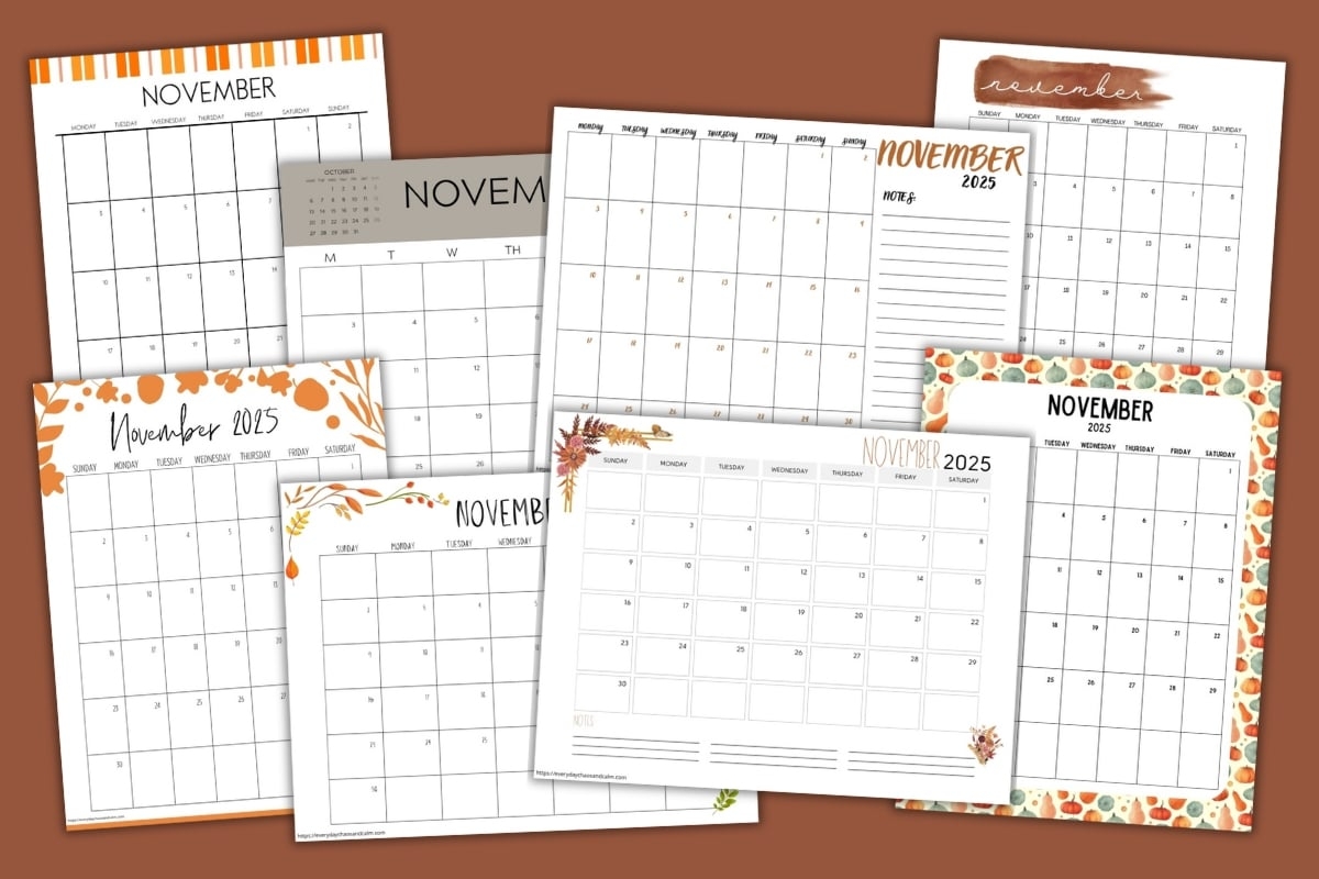 November 2025 Printable Calendar For A Boy