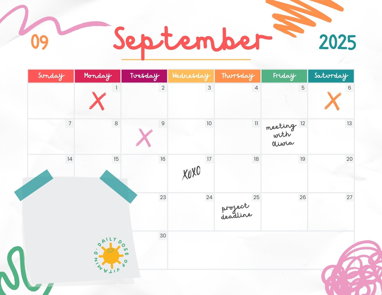 Free Printable September 2025 Calendar Templates Canva
