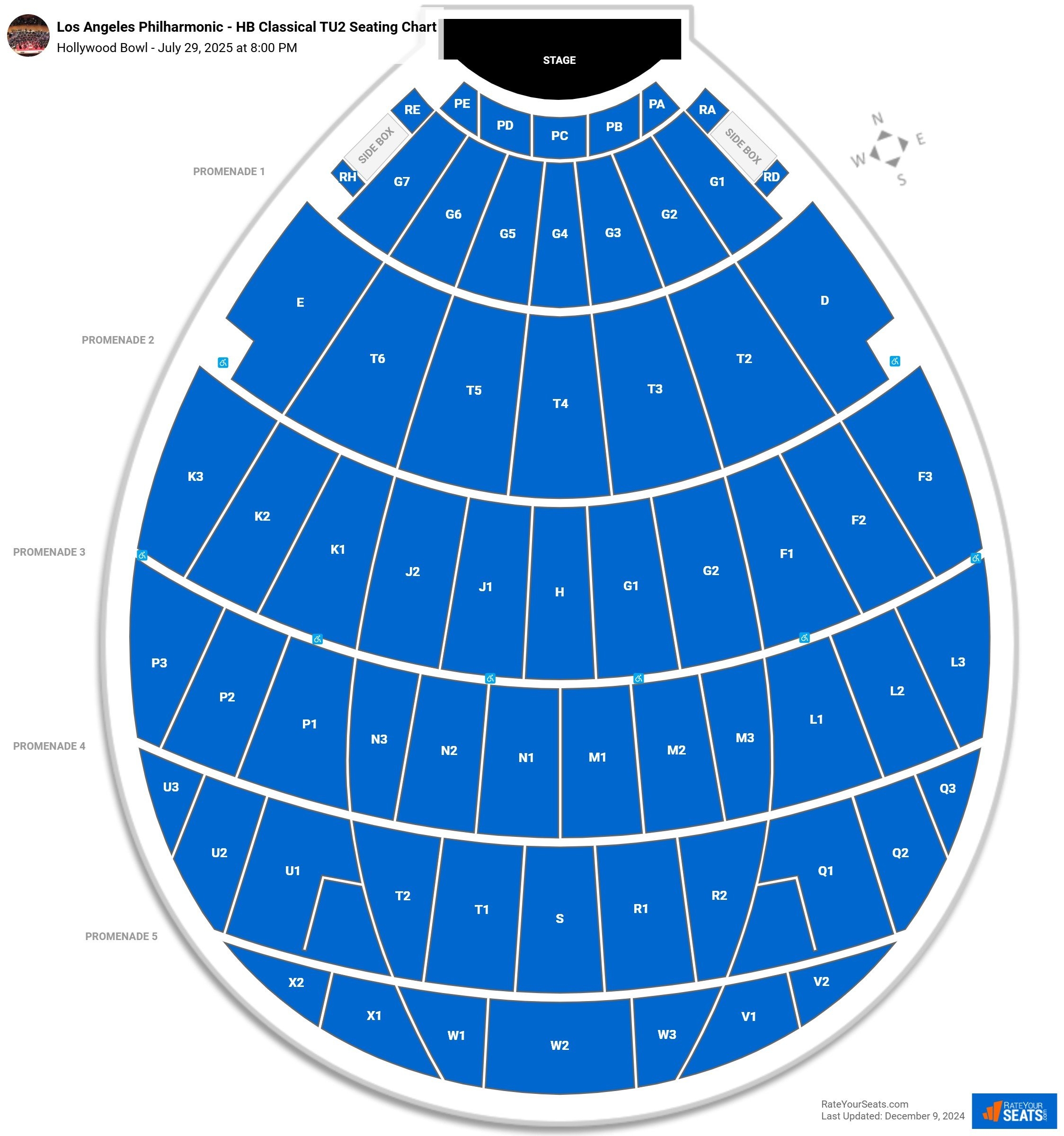 Hollywood Bowl Seating Chart RateYourSeats