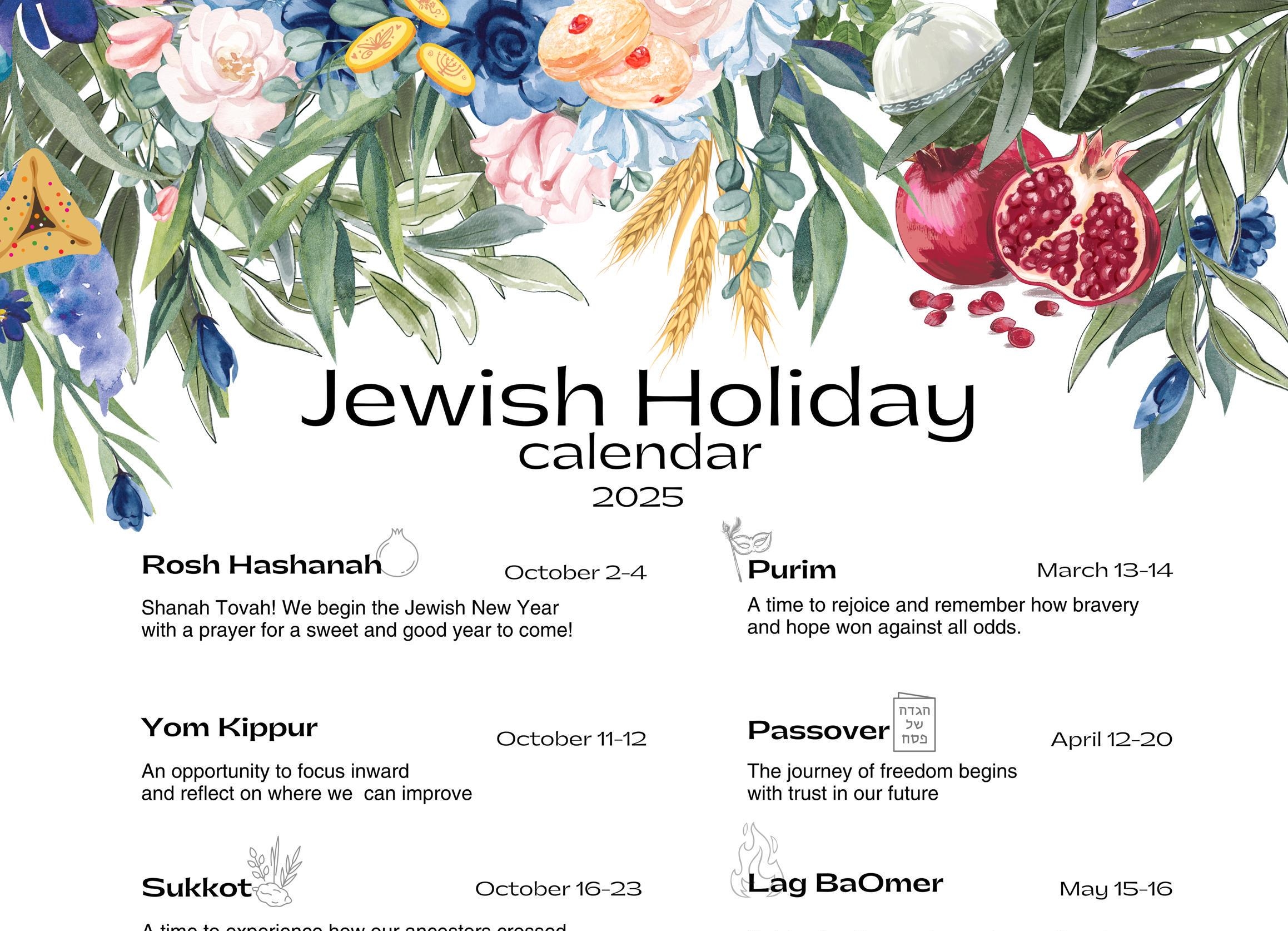October 2025 Calendar With Jewish Holidays