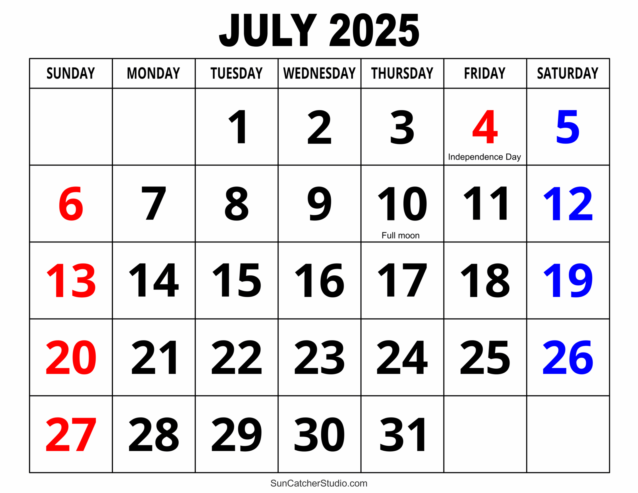 July 2025 Calendar Free Printable Free Printables Monograms Design Tools Patterns U0026 DIY Projects