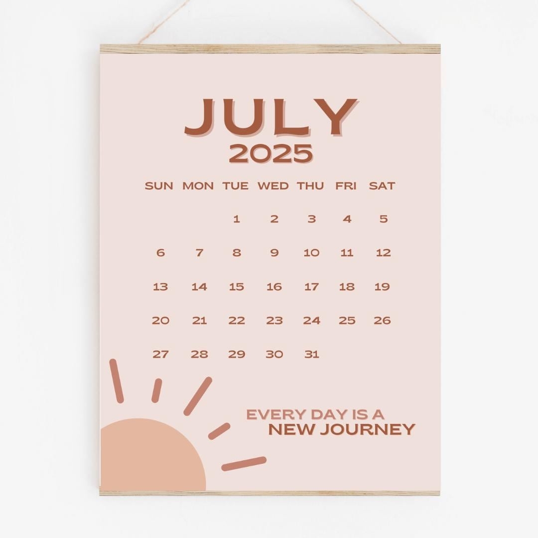 Cute Calendar For July 2025