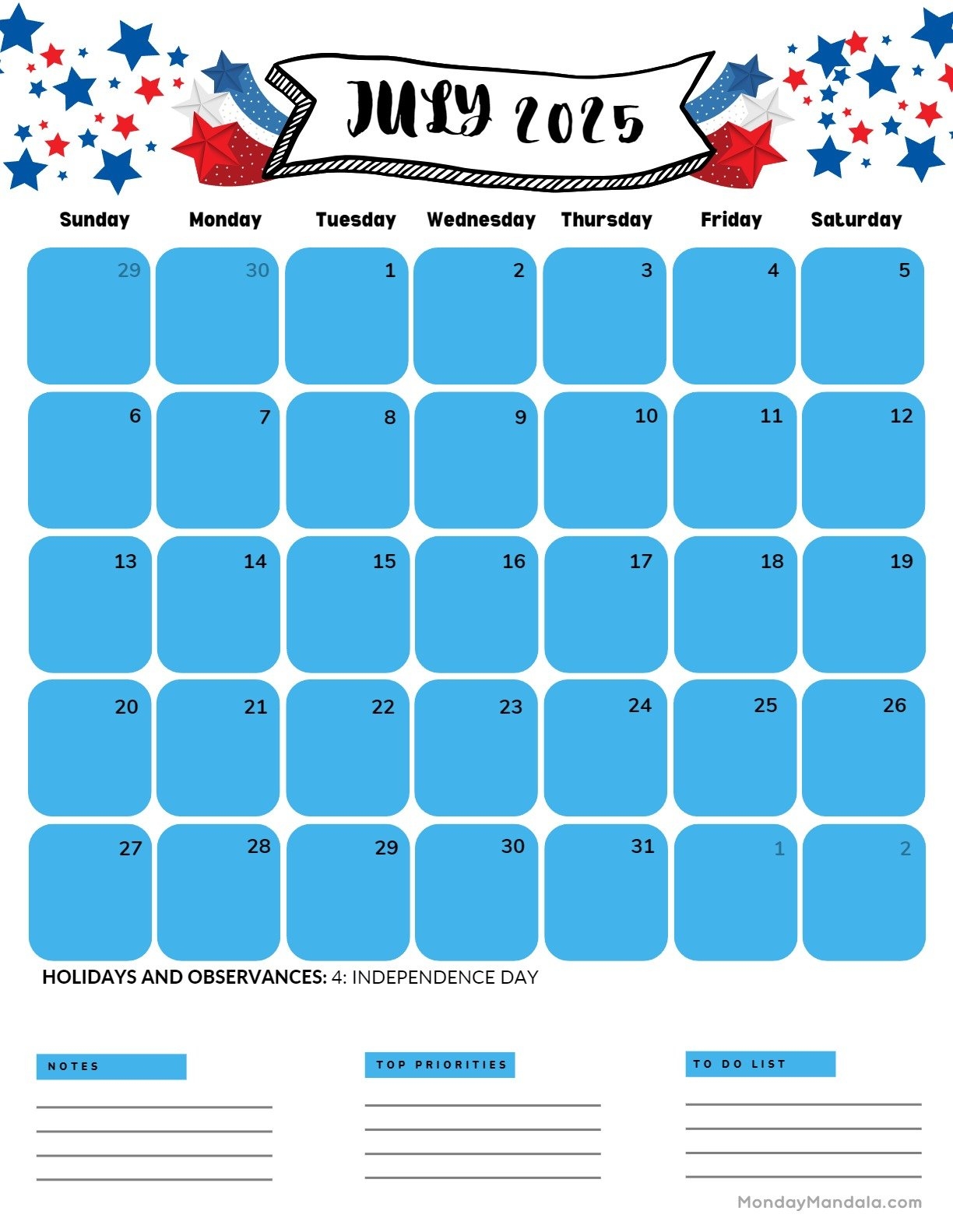 July 2025 Printable Calendar 52 Free PDF Printables 