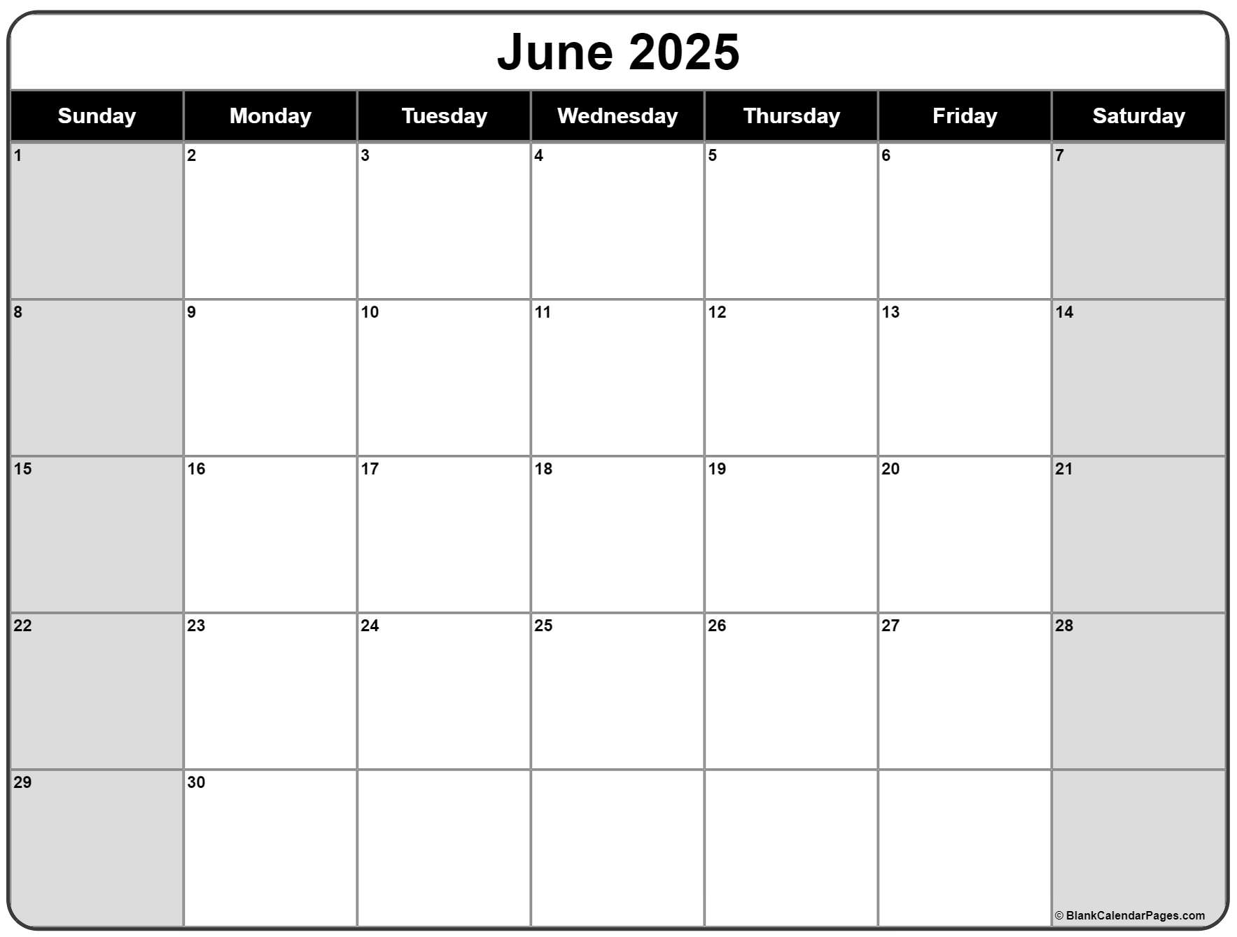 Free Printable Calendar 2025 June July
