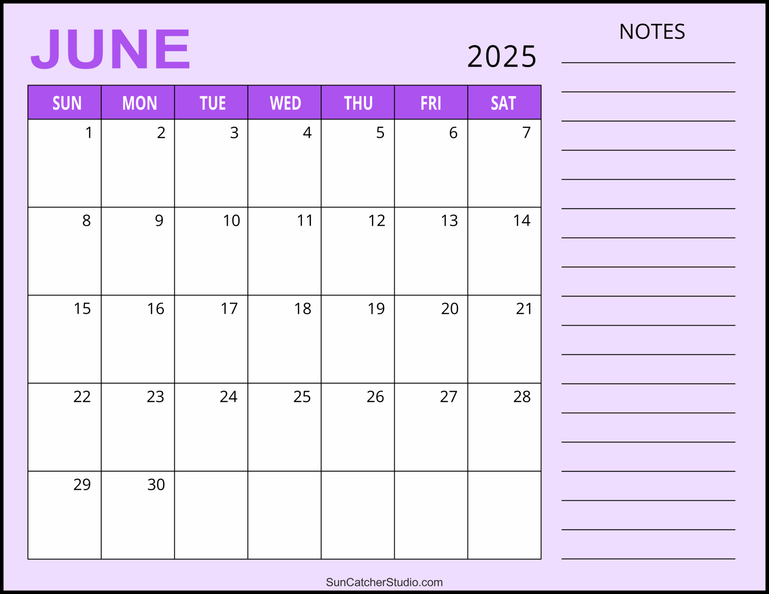 June 2025 Calendar Free Printable Free Printables Monograms Design Tools Patterns U0026 DIY Projects