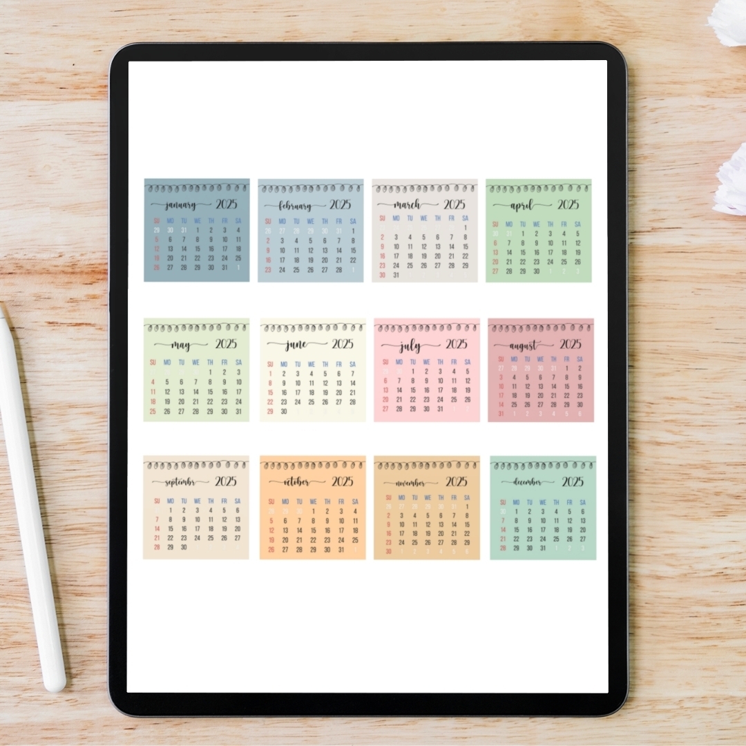 Free Printable Calendar 2025 Waterproof Paper