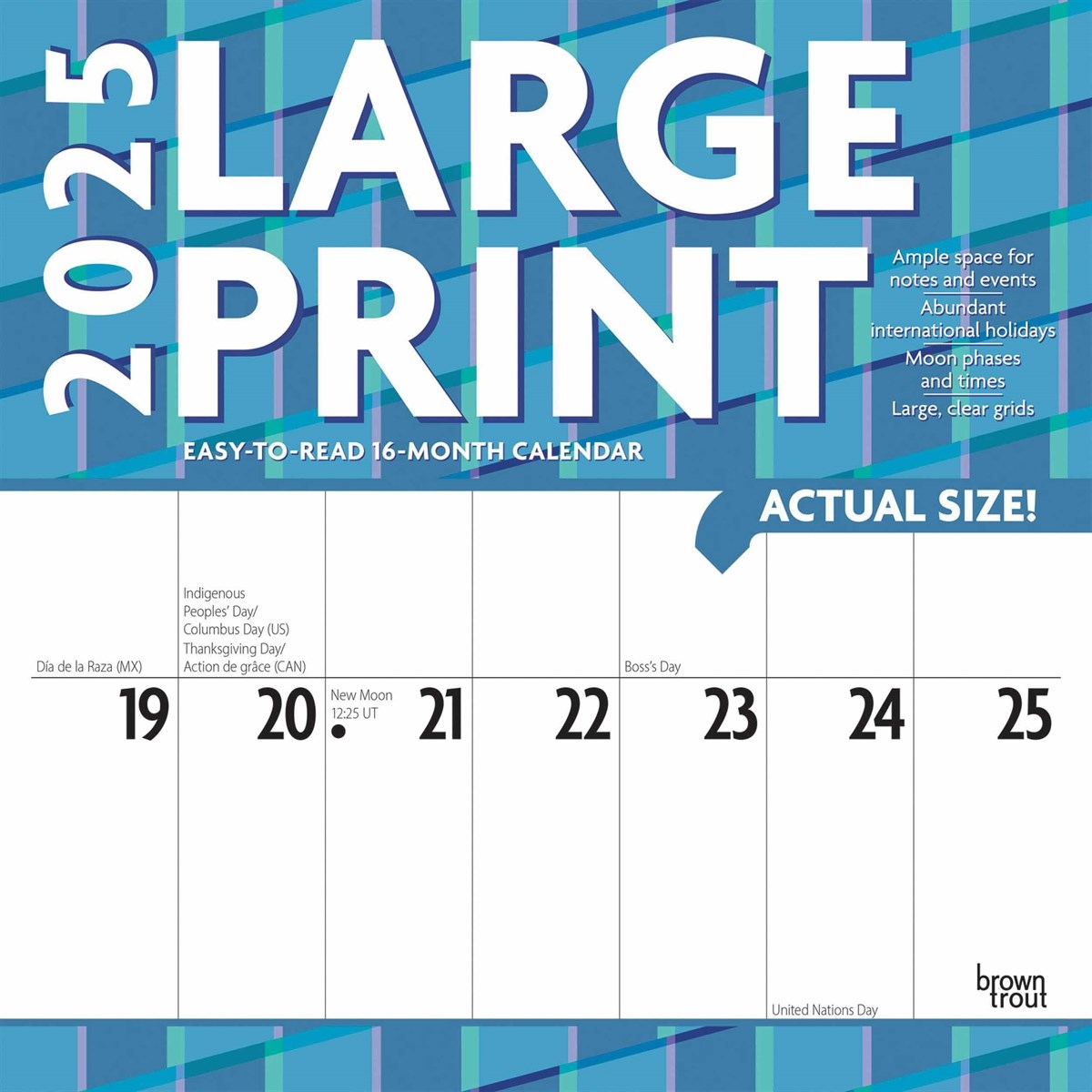 Free Printable 2025 Calendar With Holidays Large Print