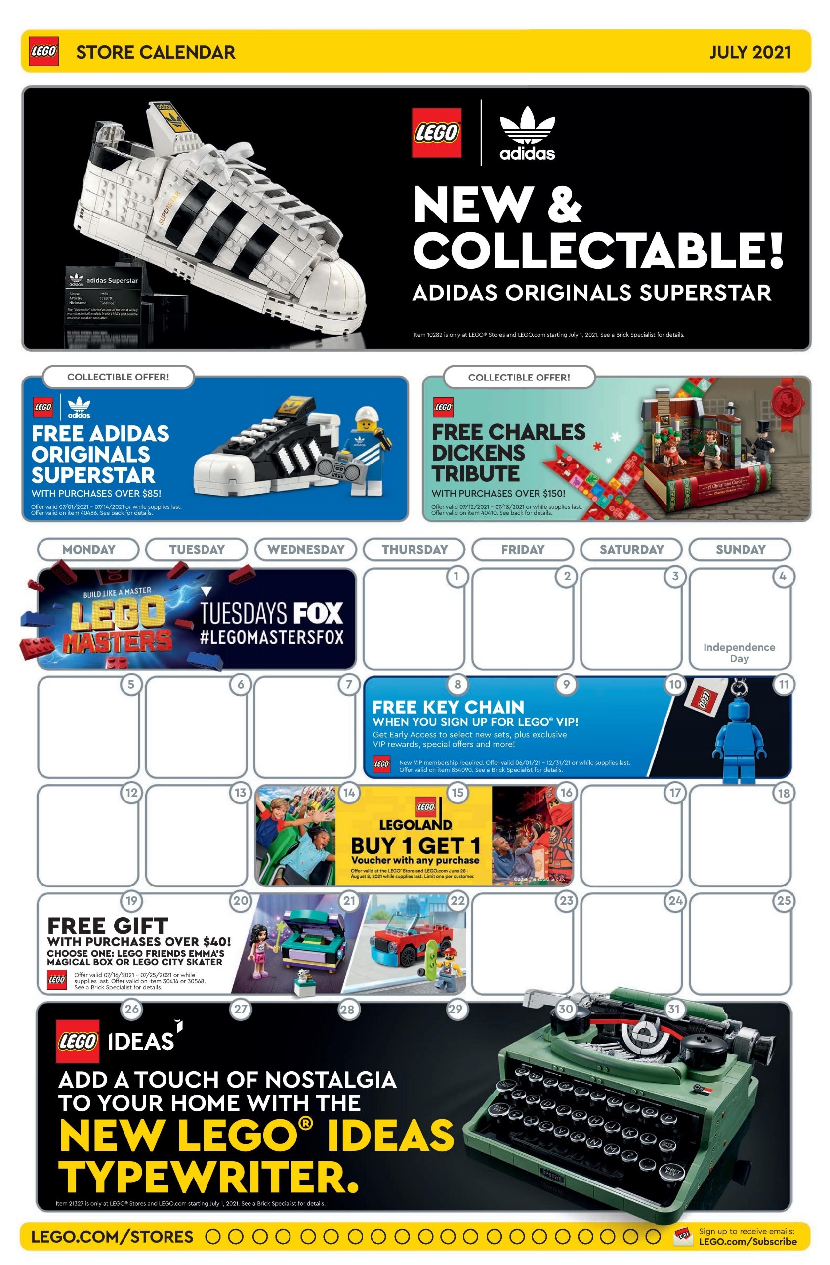 Lego 2025 July Calendar