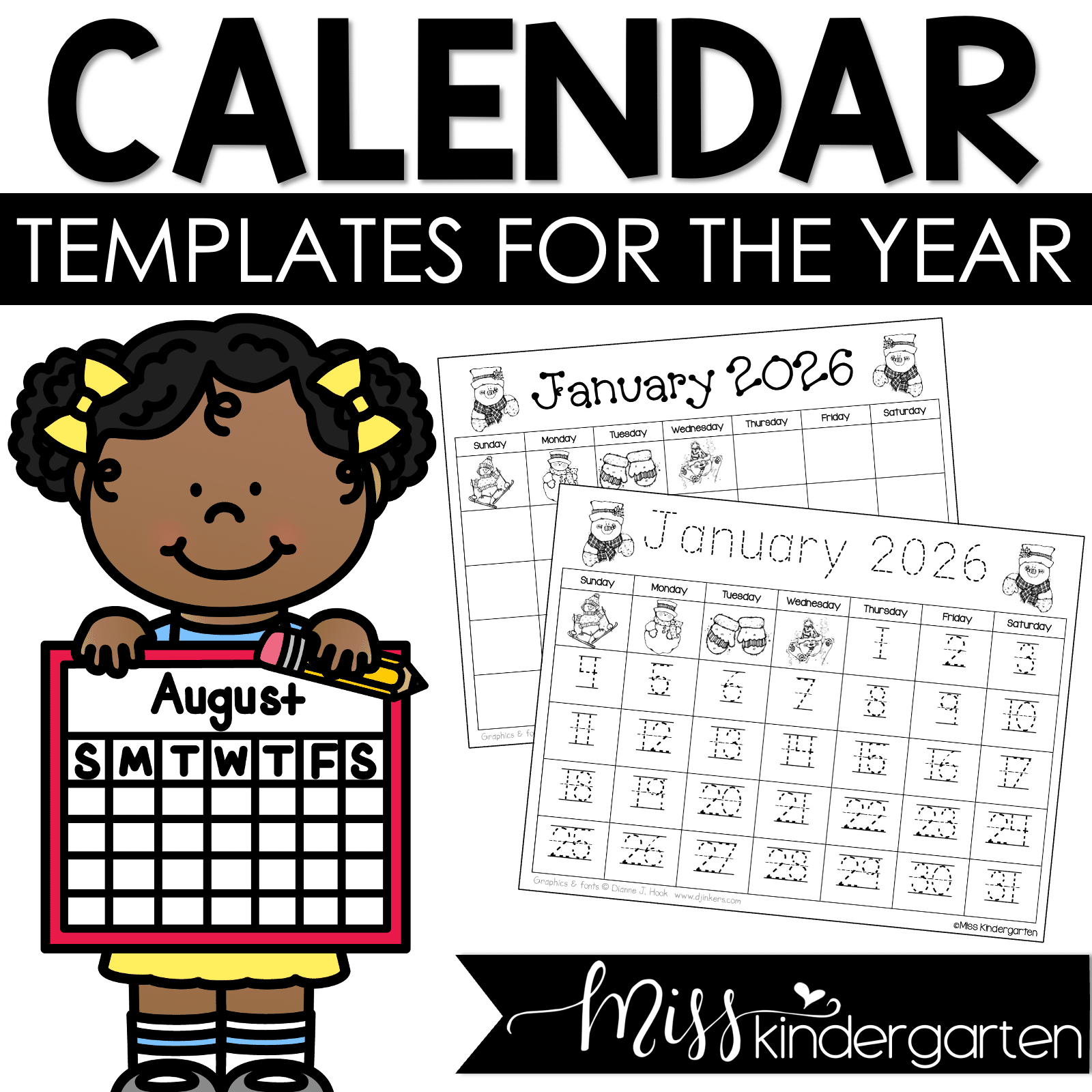 Free Printable Blank Year Calendar Template 2025