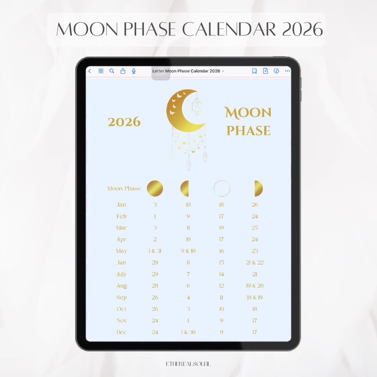 Moon Phase Calendar 2026 Lunar Calendar Moonphases Moonphase Printable Moonphase Lunar Calendar 2026 Moonphase Phase