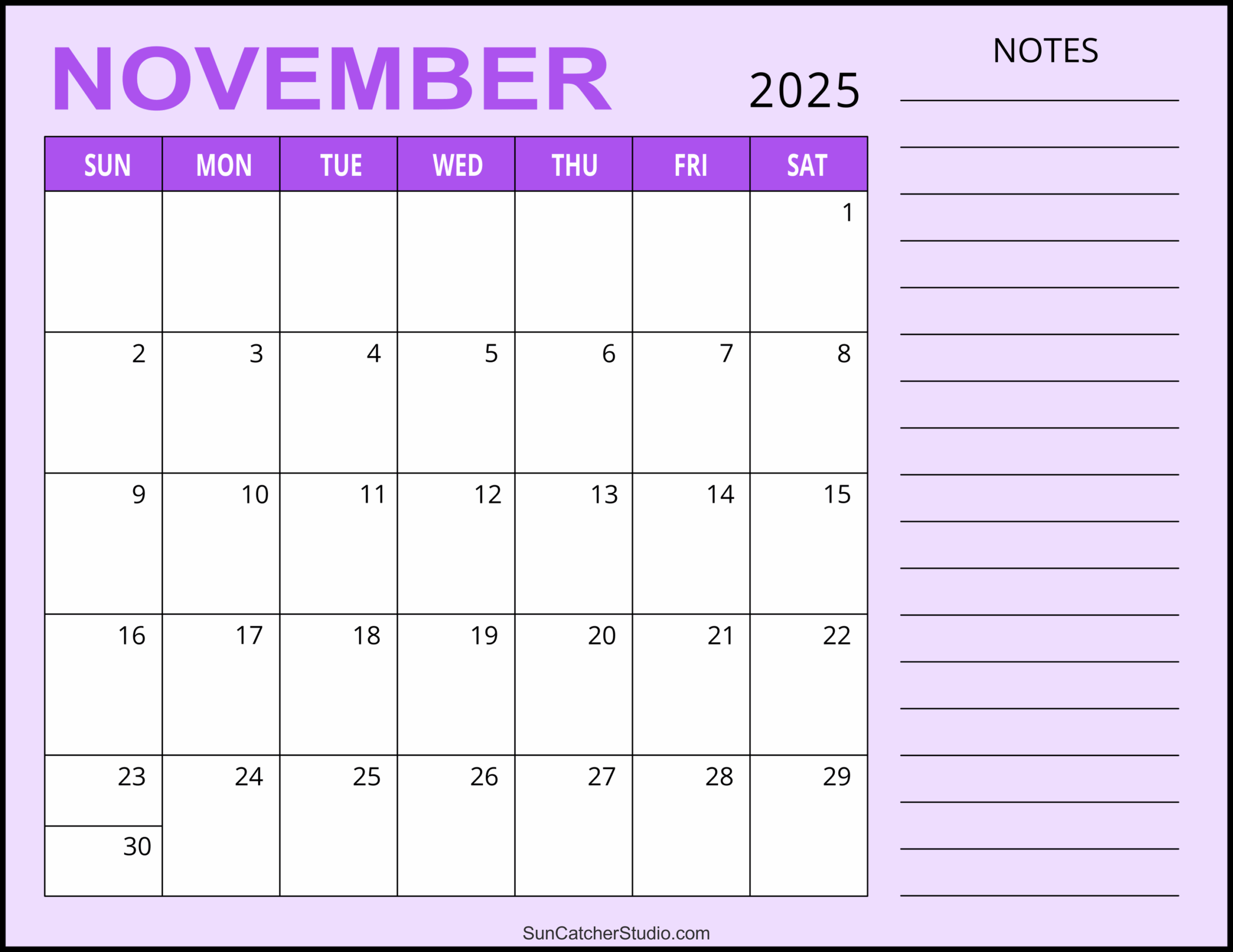 November 2025 Calendar Free Printable Free Printables Monograms Design Tools Patterns U0026 DIY Projects