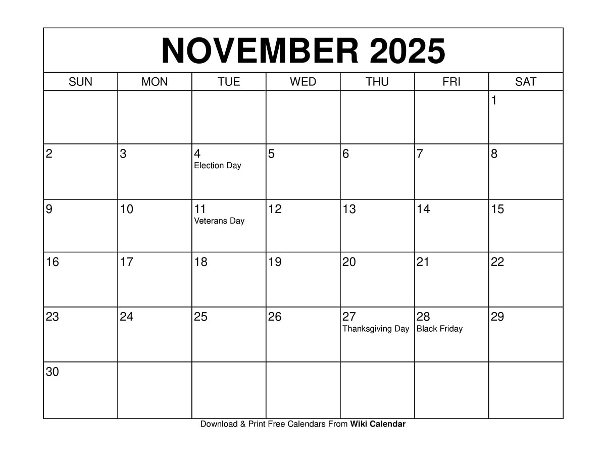 Free Printable 2025 Year Calendar With Holidays