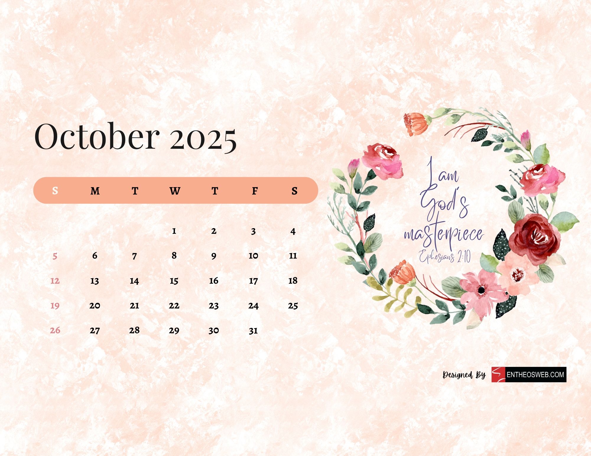 October 2025 Calendar Free PDF Printables EntheosWeb