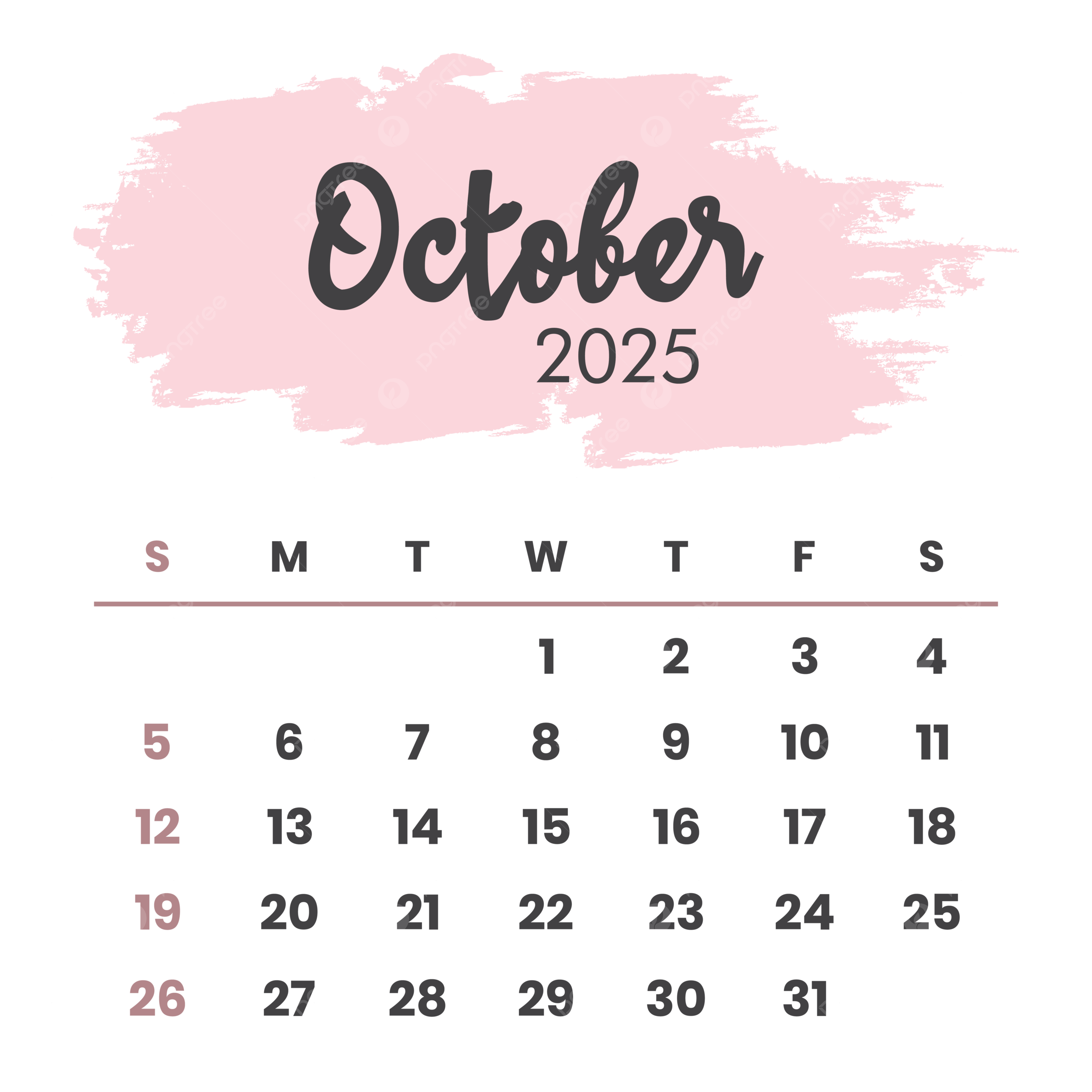October Events Calendar 2025