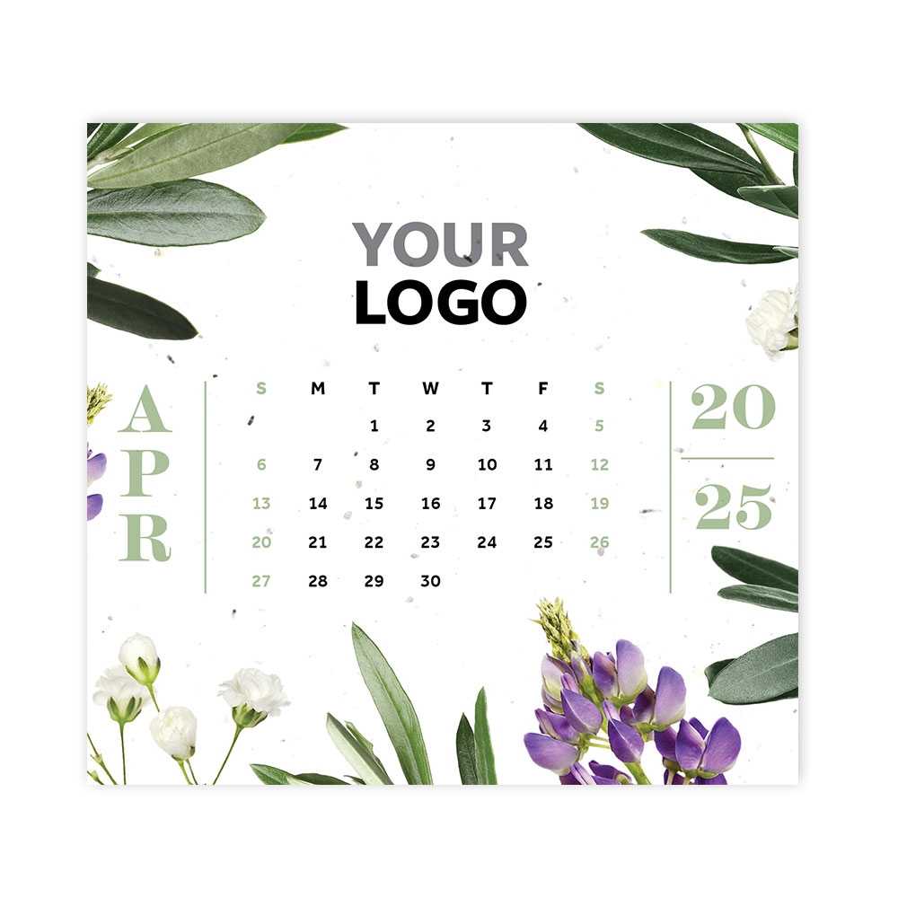 Plantable Eco Calendar With Wood Stand Botanical PaperWorks