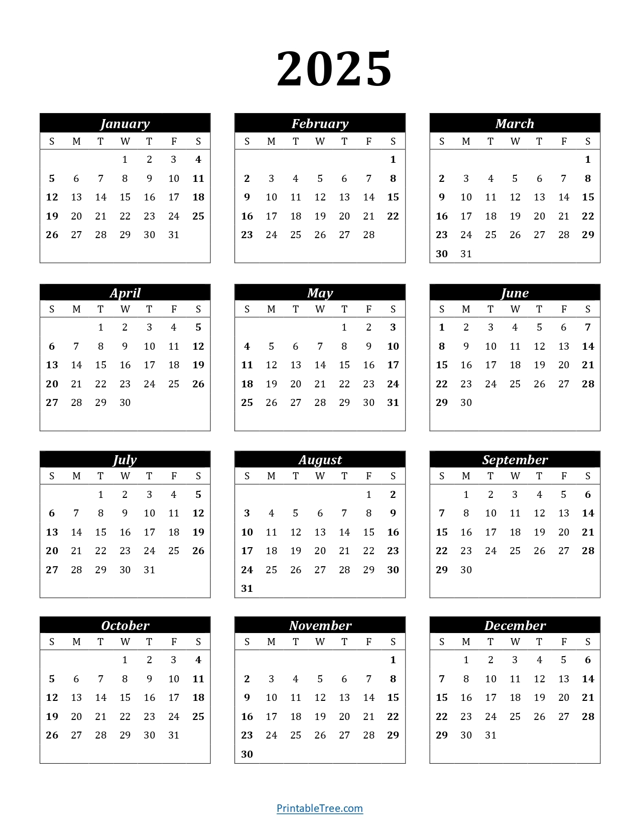 Free Printable Calendar 2025 Date And Time