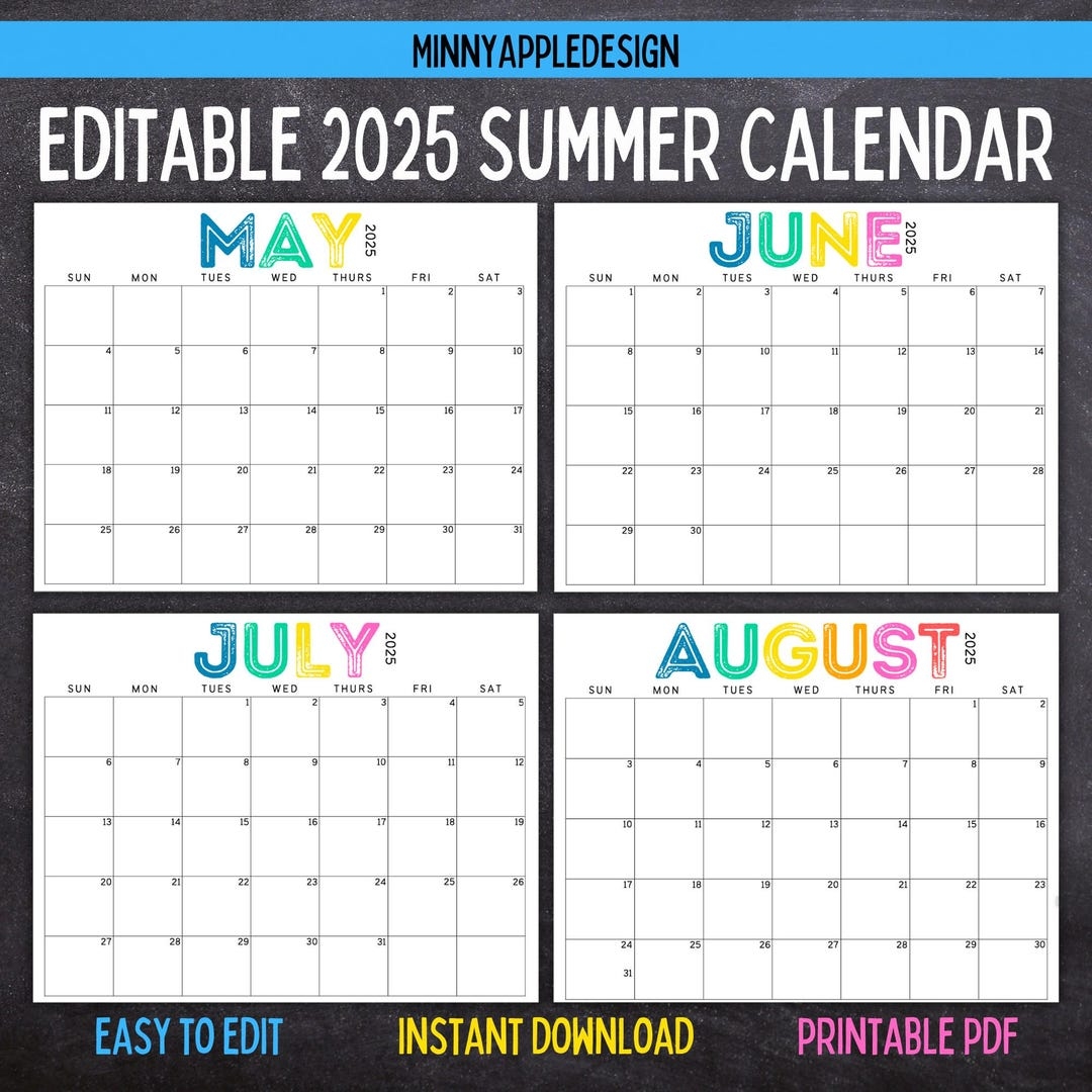 Calendar Of May June July 2025