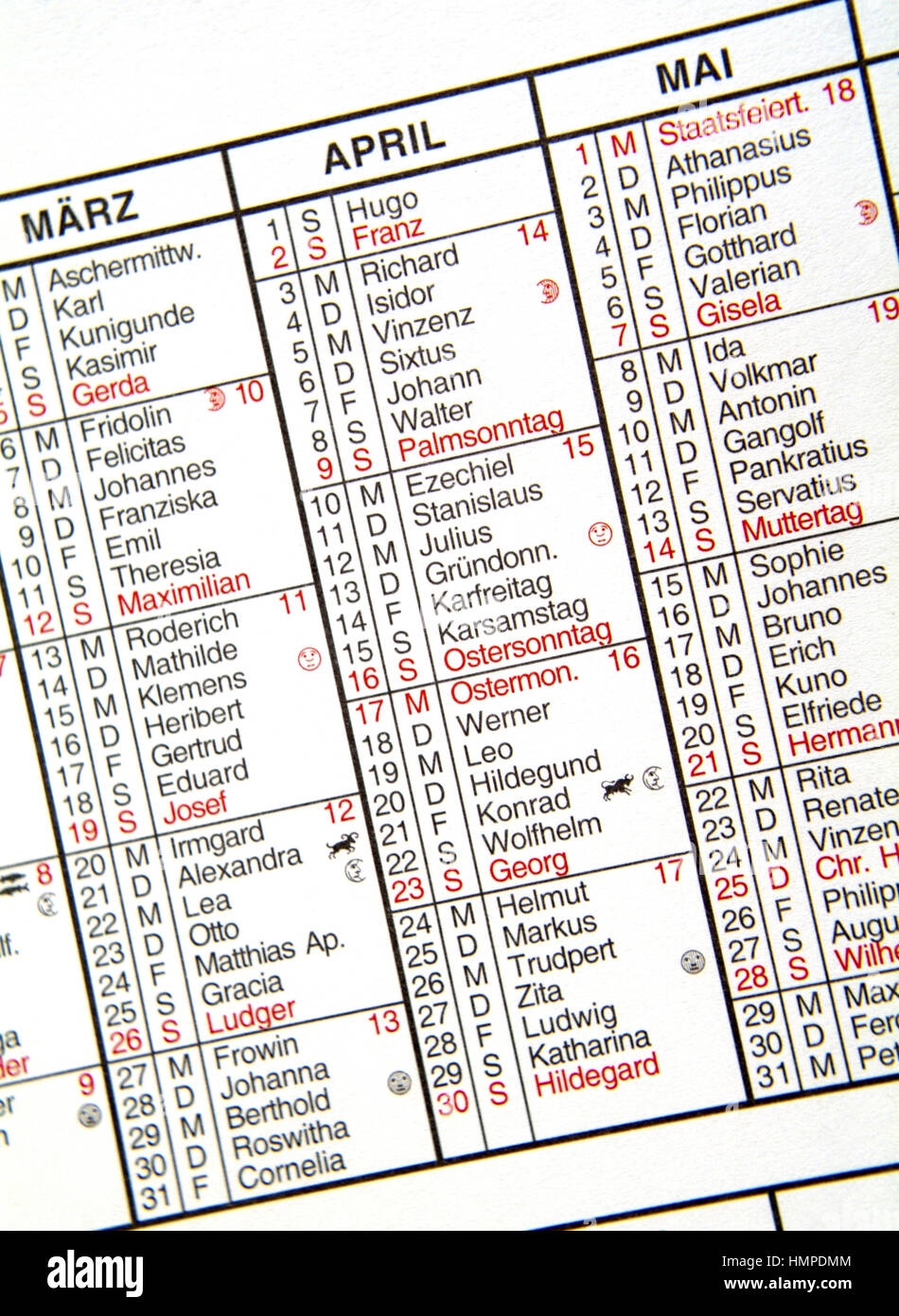 Saints Calendar Hi res Stock Photography And Images Alamy