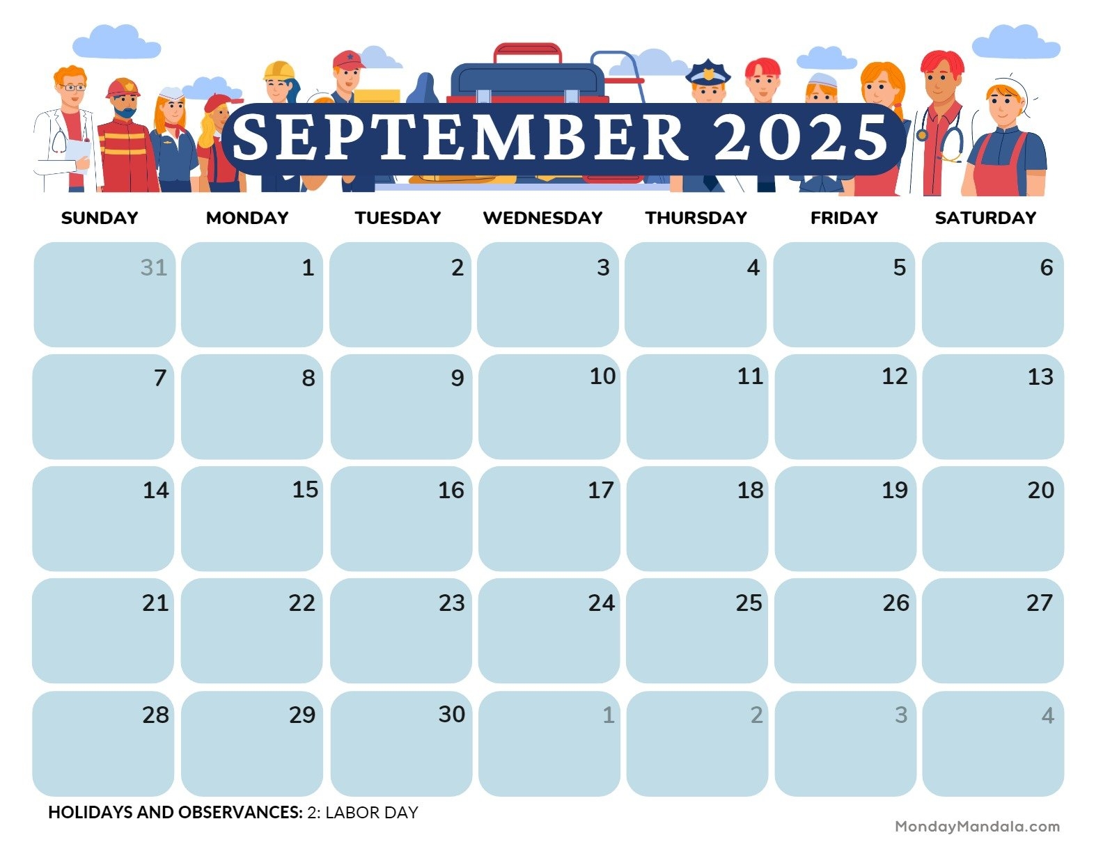 September 2025 Calendar 52 Free PDF Printables 