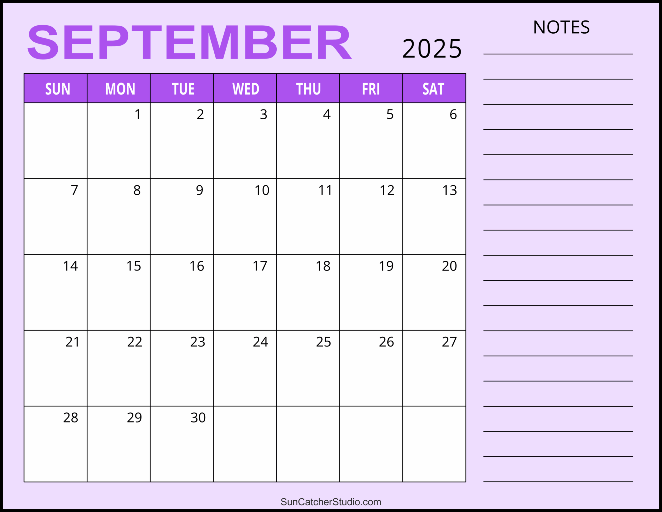 September 2025 Calendar Free Printable Free Printables Monograms Design Tools Patterns U0026 DIY Projects