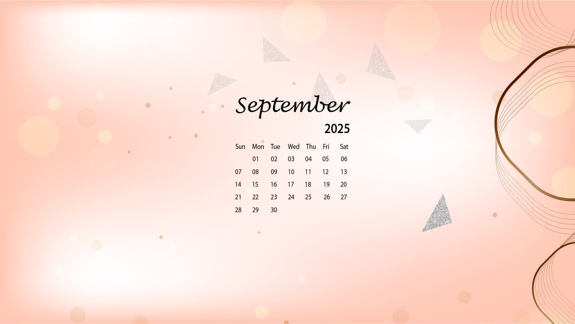 September 2025 Calendar Background