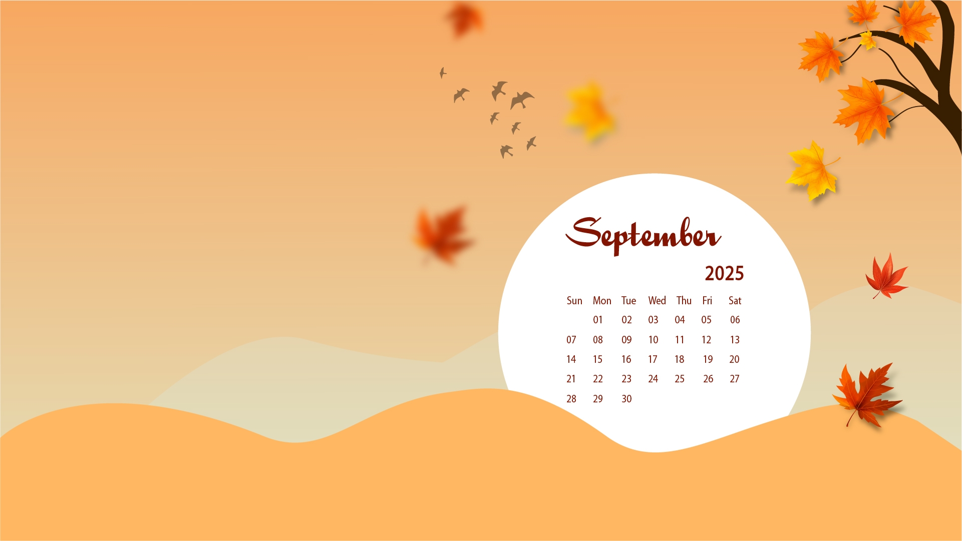 September 2025 Desktop Wallpaper Calendar CalendarLabs