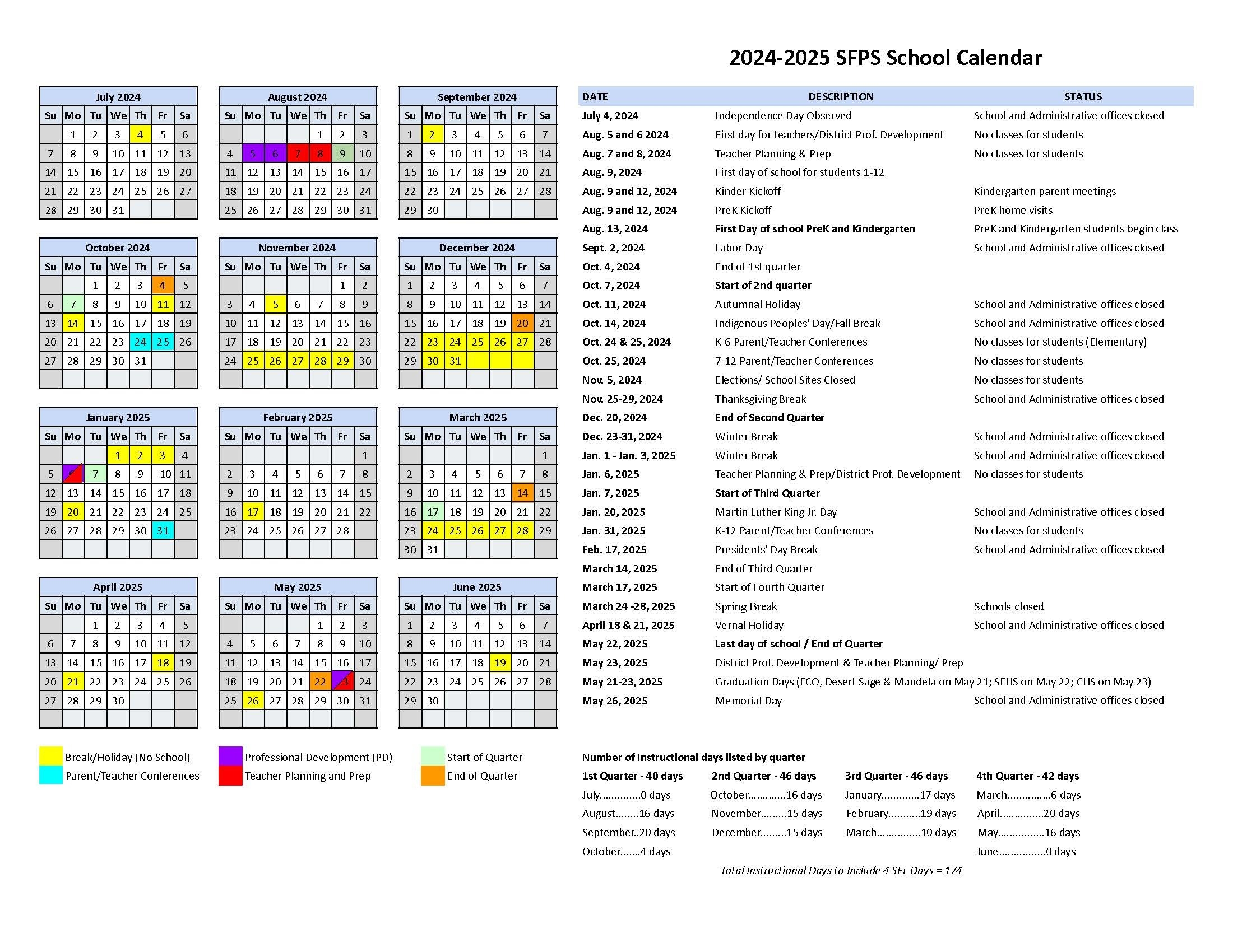 SFPS Sets 2024 25 School Calendar Santa Fe Public Schools