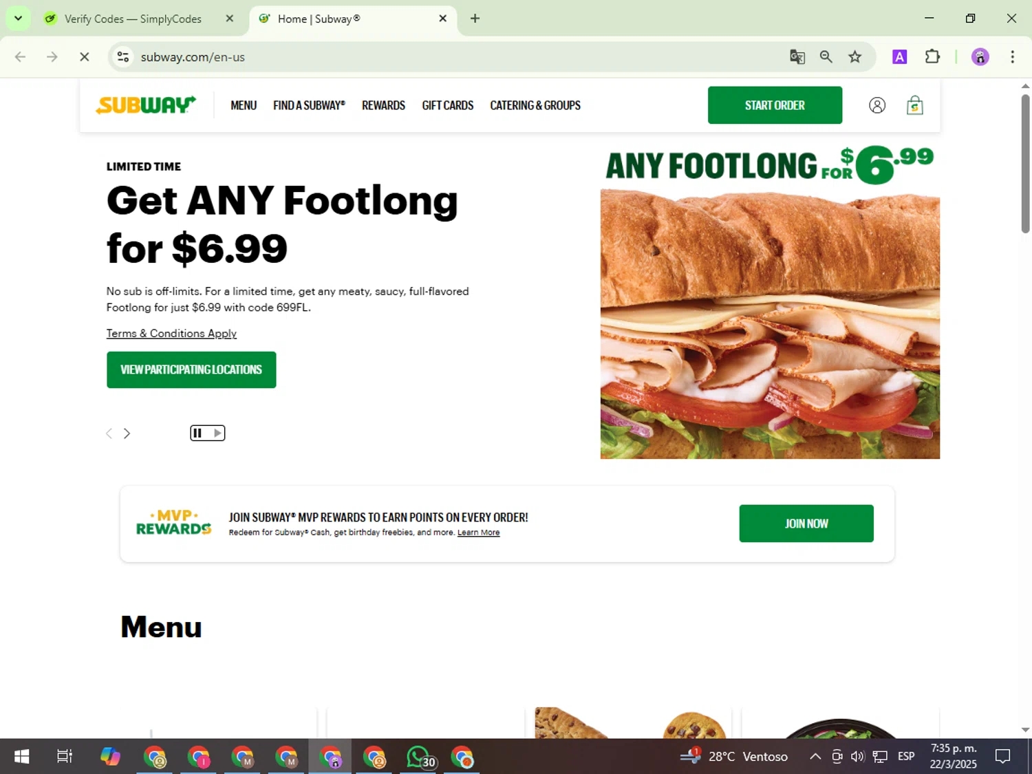 January 2026 Subway Coupons Printable