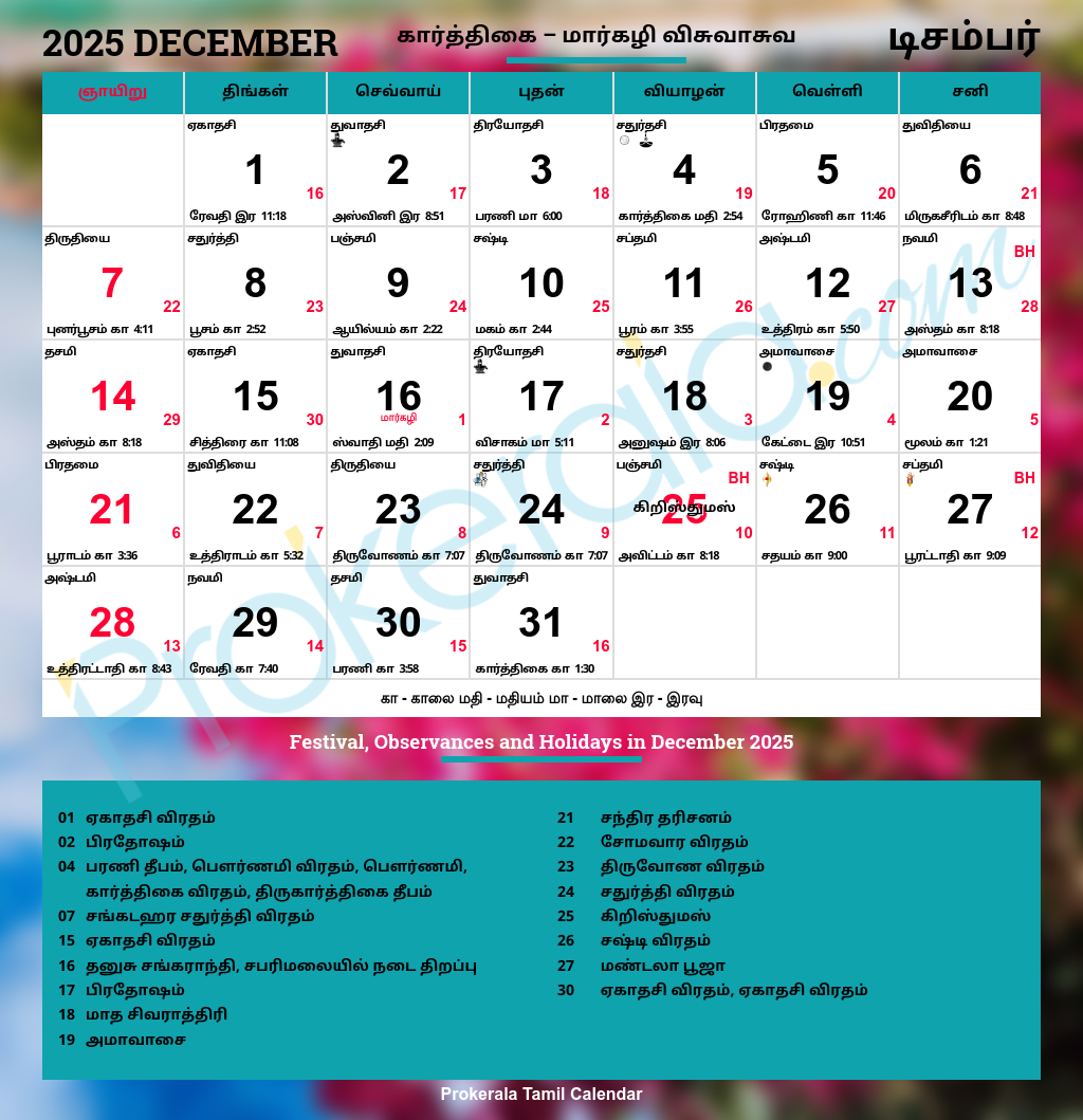 Tamil Calendar 2025 Tamil Nadu Festivals Tamil Nadu Holidays 2025