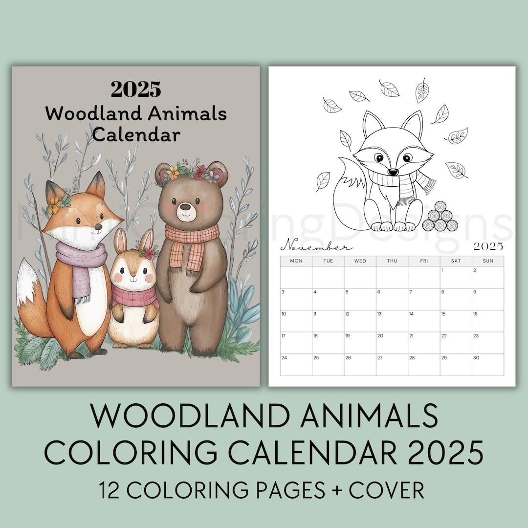 Free Printable Animal Calendar 2025