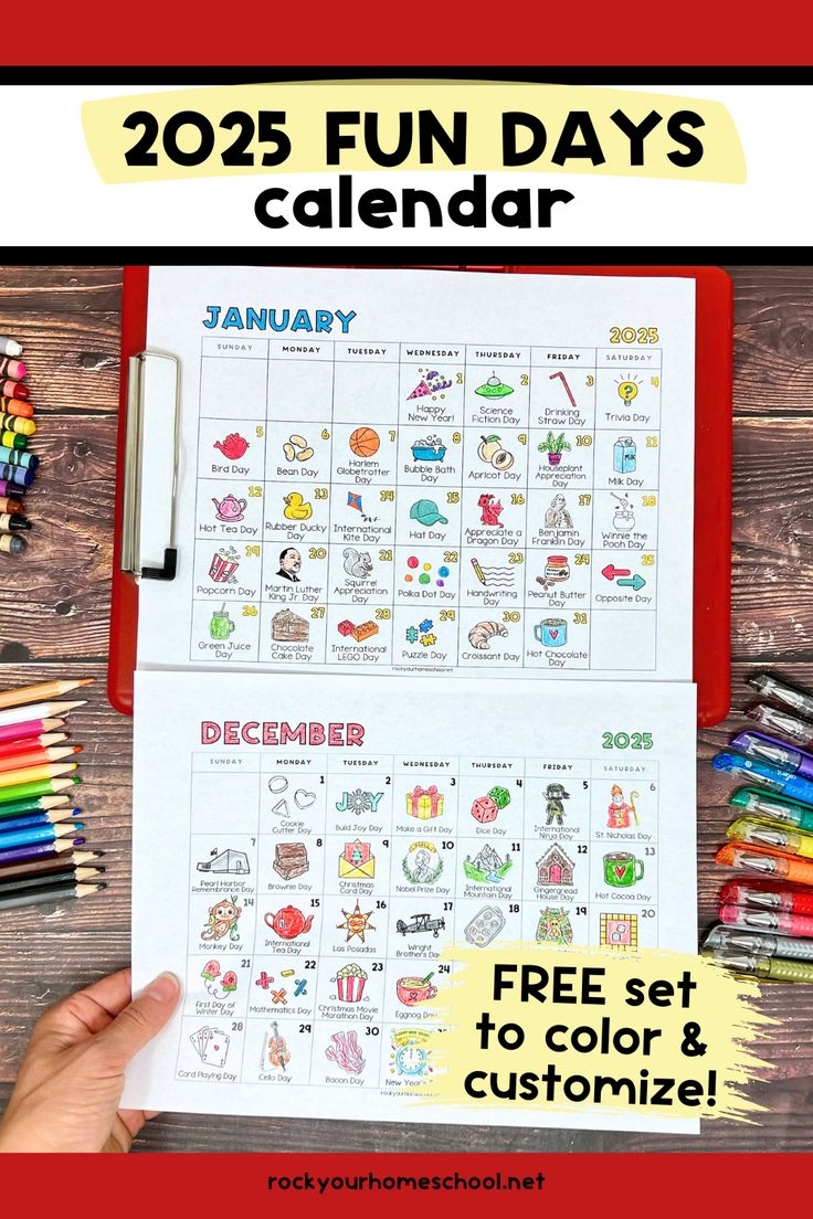 Free Printable 2025 Calendar With Special Days