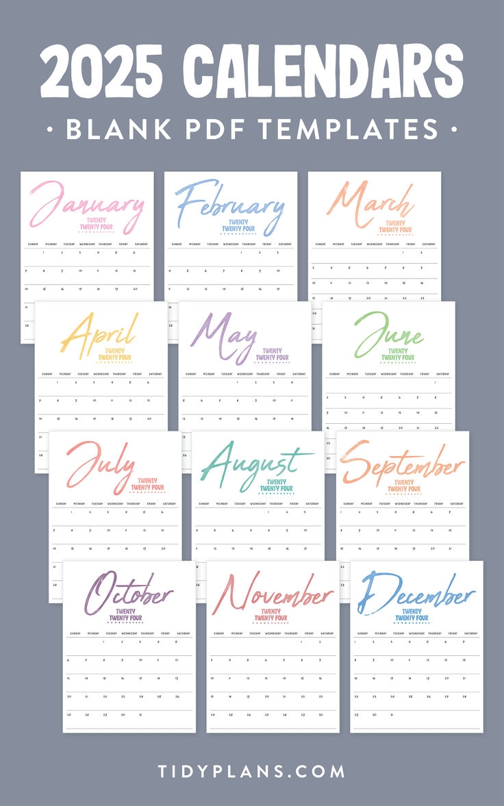 2025 Printable Calendar PDF Printable