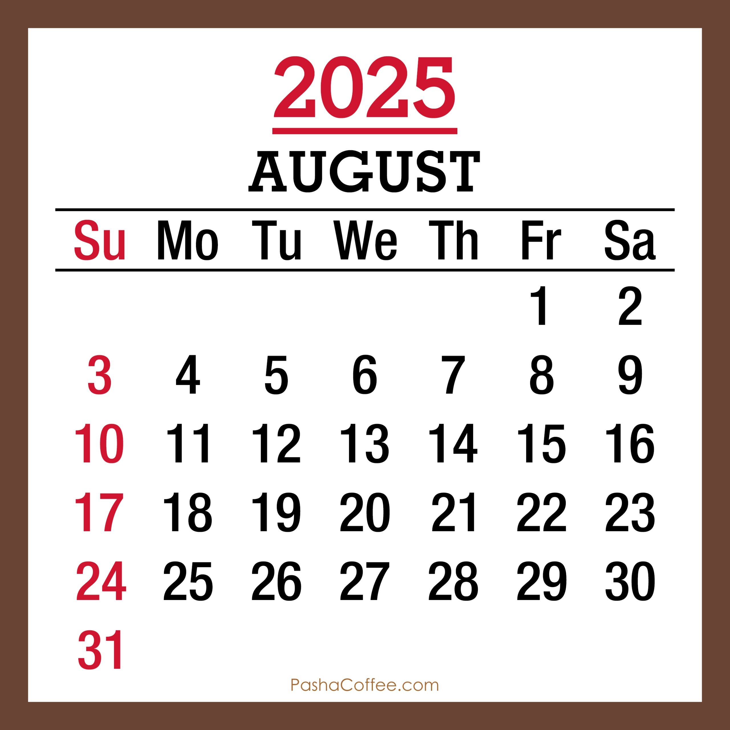 August 23 Calendar 2025
