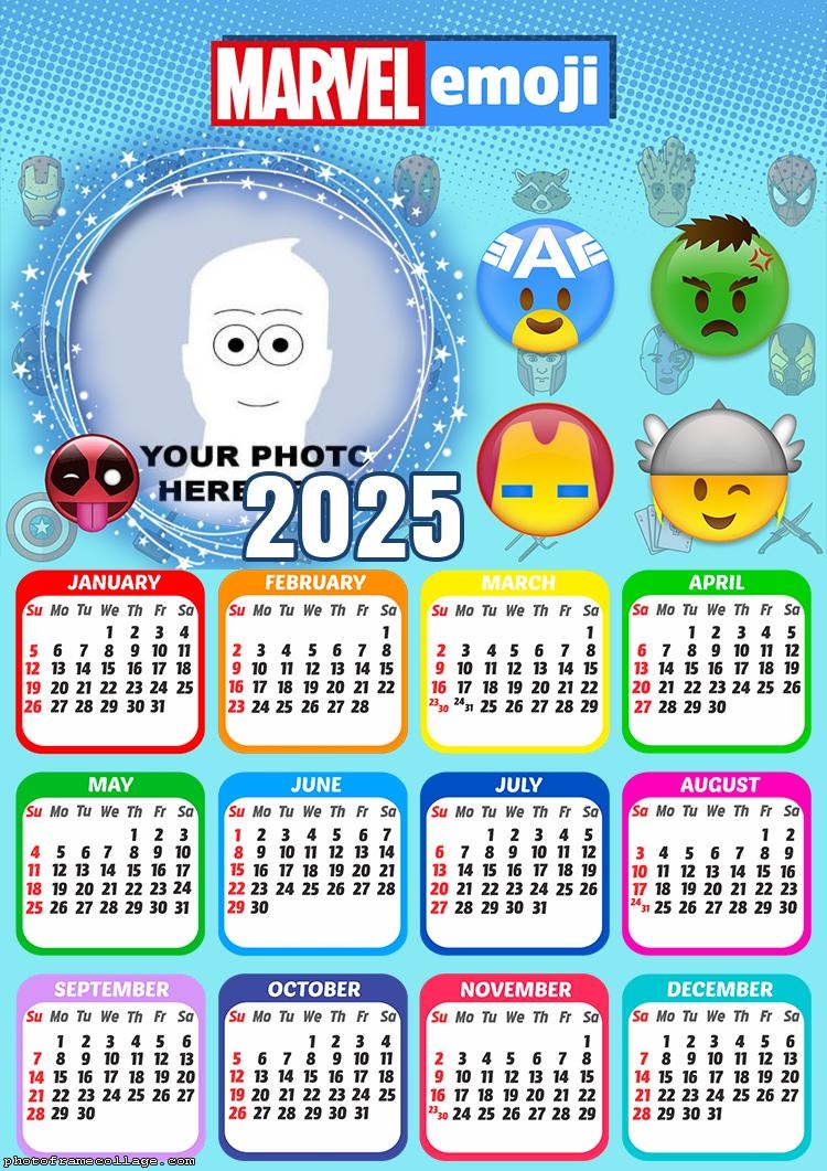 Calendar 2025 Panda And Krash Picture Photo Picture Frame