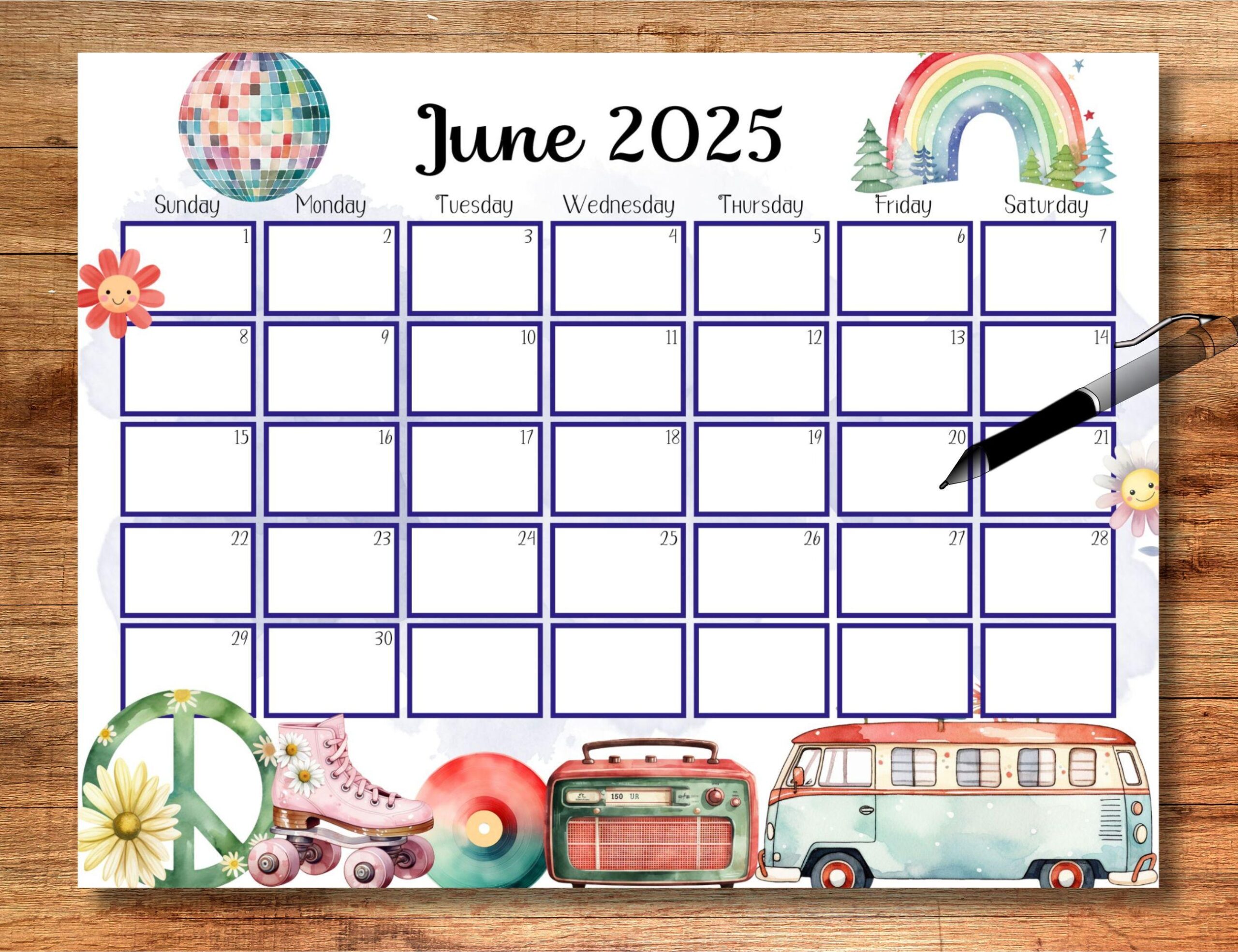 Free Printable Calendar 2025 October Hippie