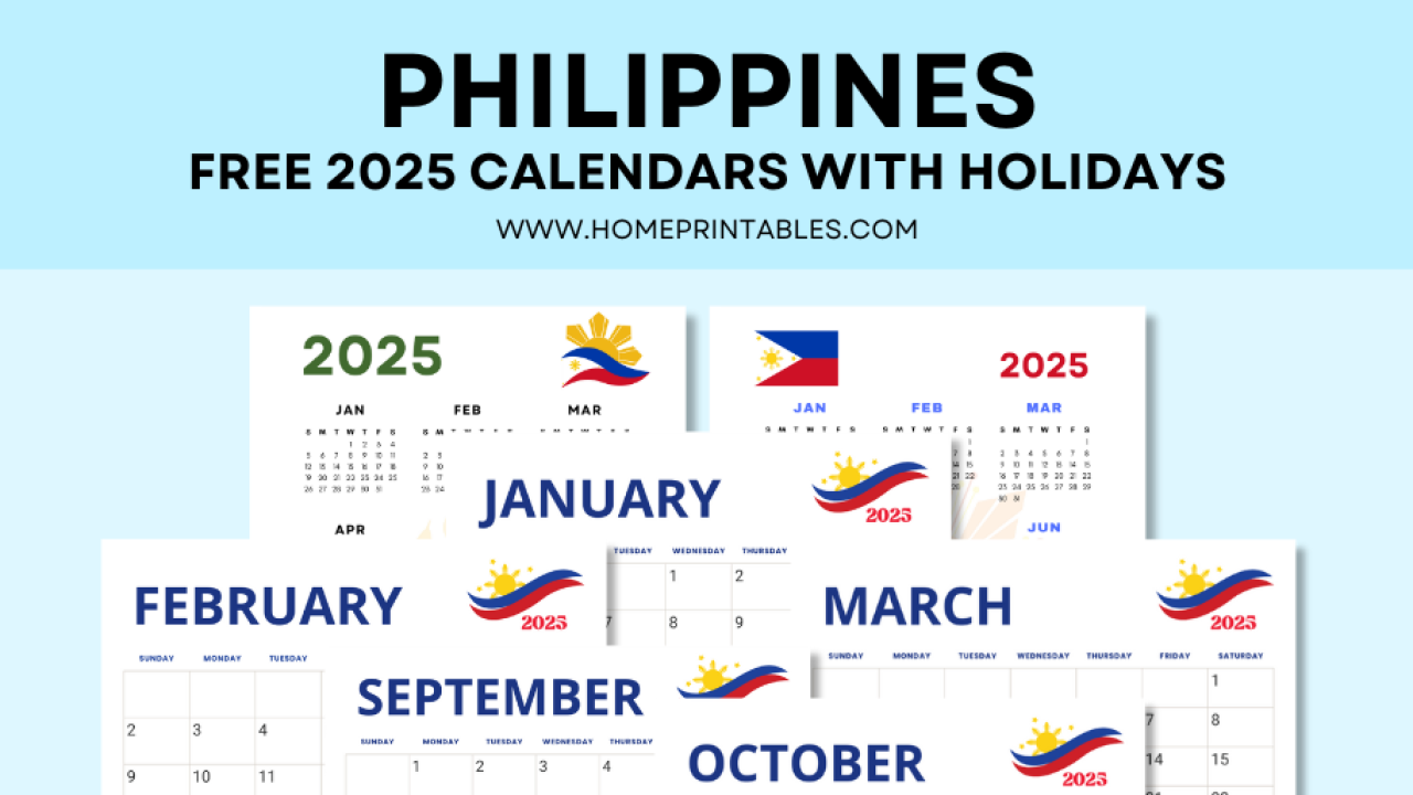 Free Philippine Calendar 2025 With Holidays