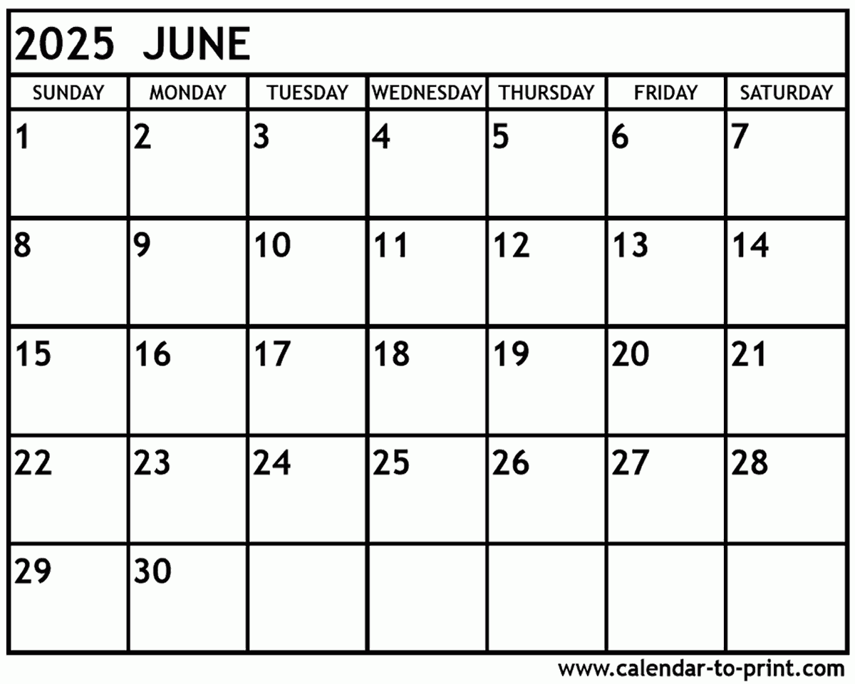 Free Calendar Printable 2025