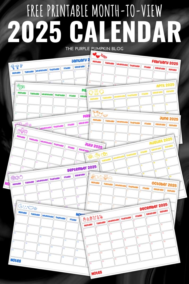 Monthly Free Printable Calendar For 2025 PDF Calendars