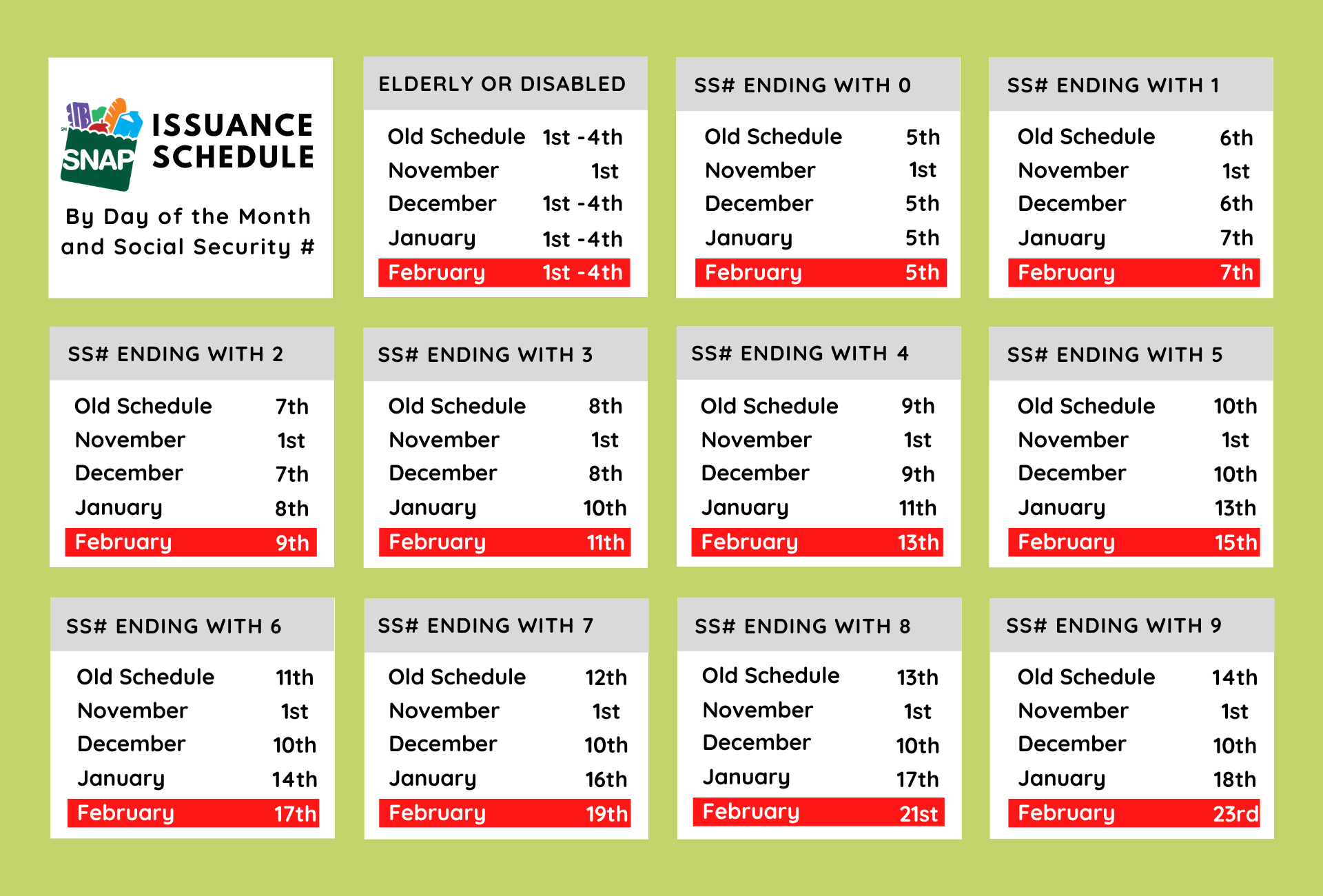 SNAP Updates Issuance Schedule Changes Louisiana Department Of Children Family Services
